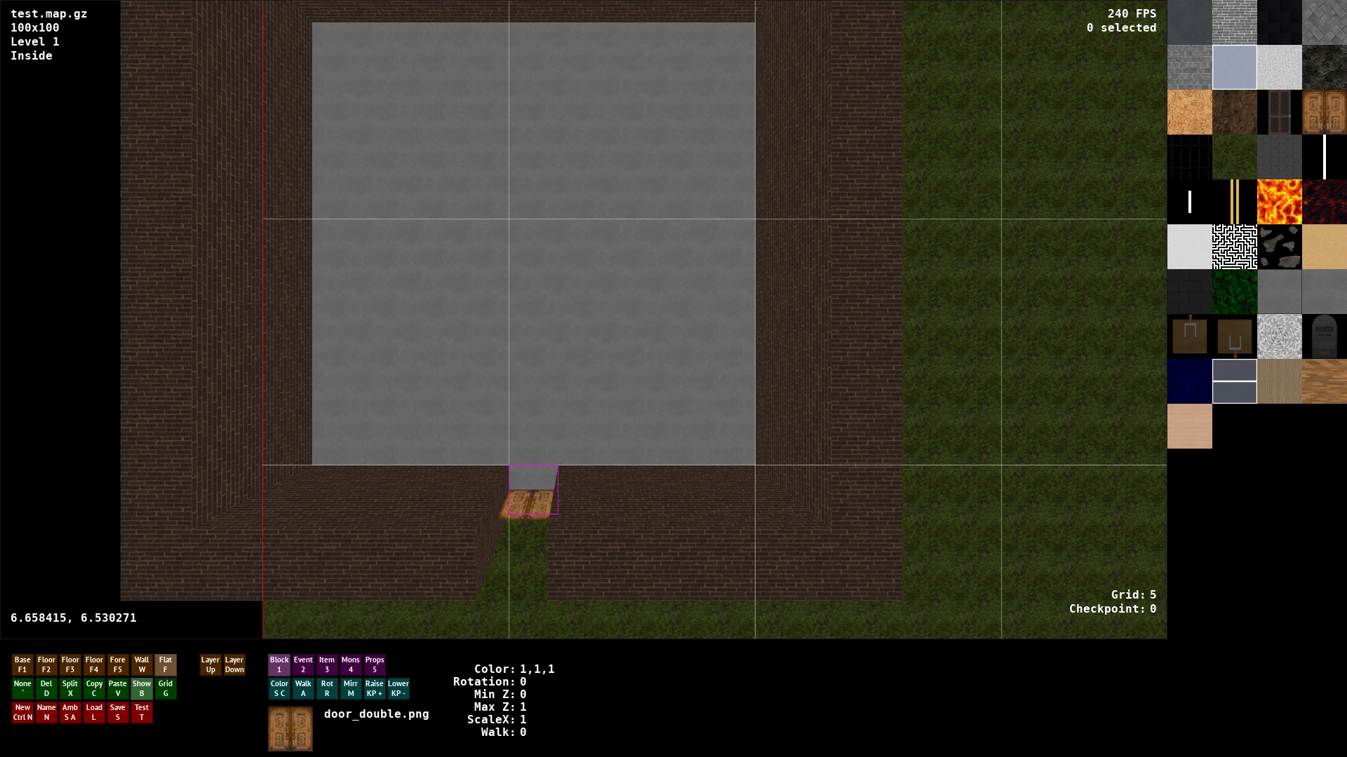 Placing a flat door