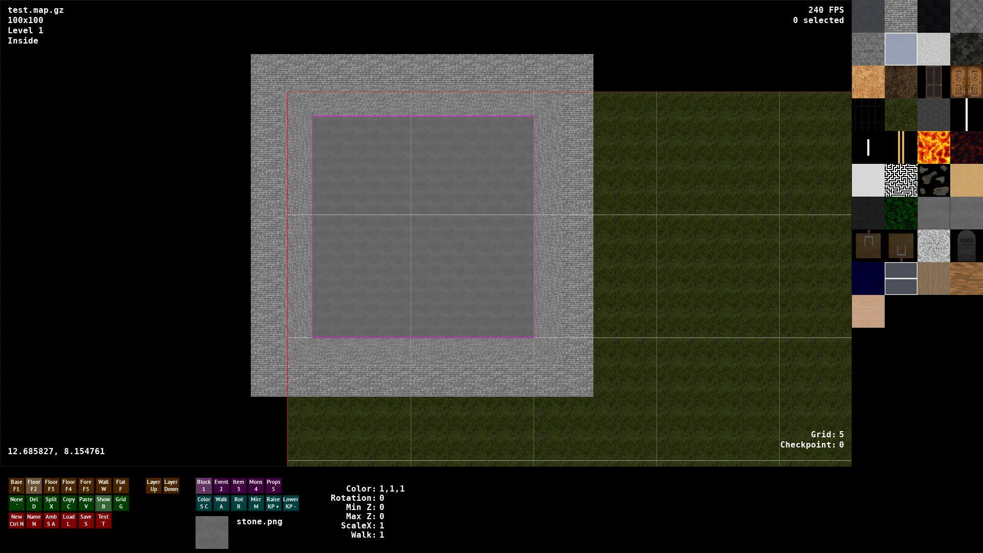 Creating a stone floor