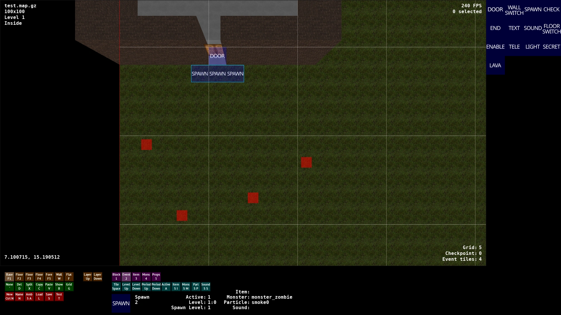 Creating a spawn event